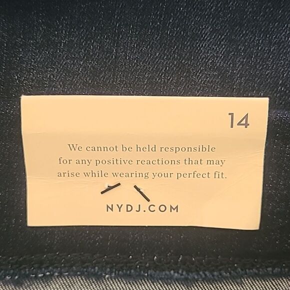 NYDJ Sculpt Her Denim Pull-On Straight Jeans Dark Blue Size 14 - Picture 9 of 16